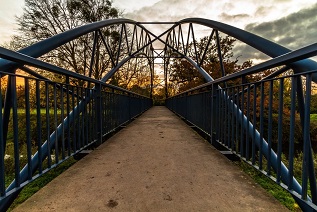 Millennium Green Bridge at sunset